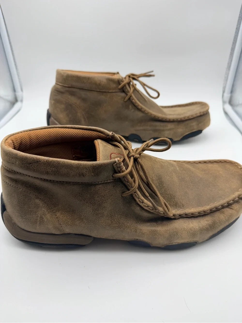Men's Suede Chukka Moccasin Boots - Brown Size 10